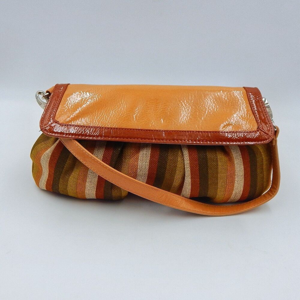SR Squared By Sondra Roberts Woven Faux Leather Shoulder Bag Camel Brown